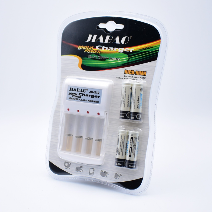 Set incarcator cu 4 acumulatori 1.2v 5500mAh – JB-212