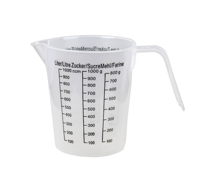 Cana de plastic gradata pana la 800g