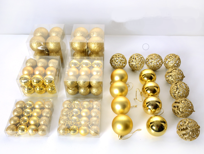 Set globuri de Craciun, 100 piese, Auriu