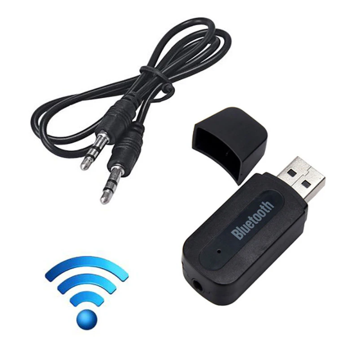 Adaptor Receptor Audio USB cu Bluetooth  A2DP, Jack 3.5mm, Transmitator AUX, Negru