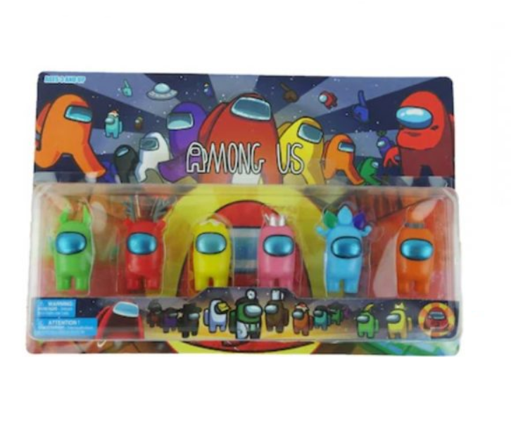 Set de 6 Figurine Eroi Among Us, plastic, 24.5x37x4 cm, multicolor