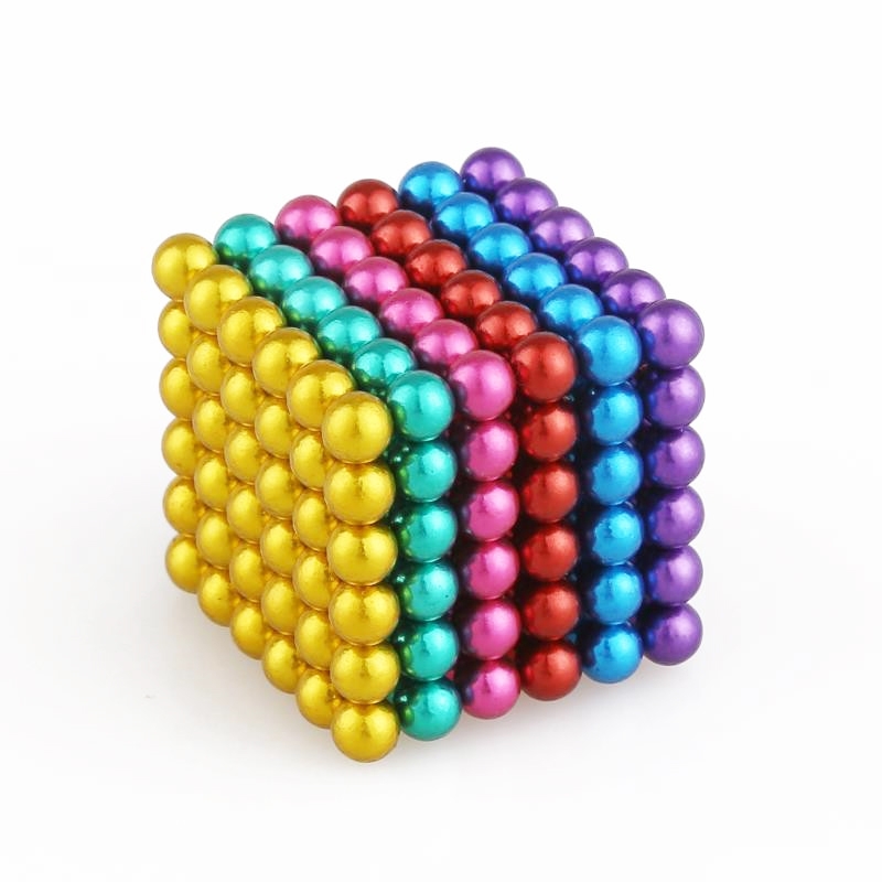 Puzzle neocube , 128 bile magnetice , multicolor , suport inclus Aden