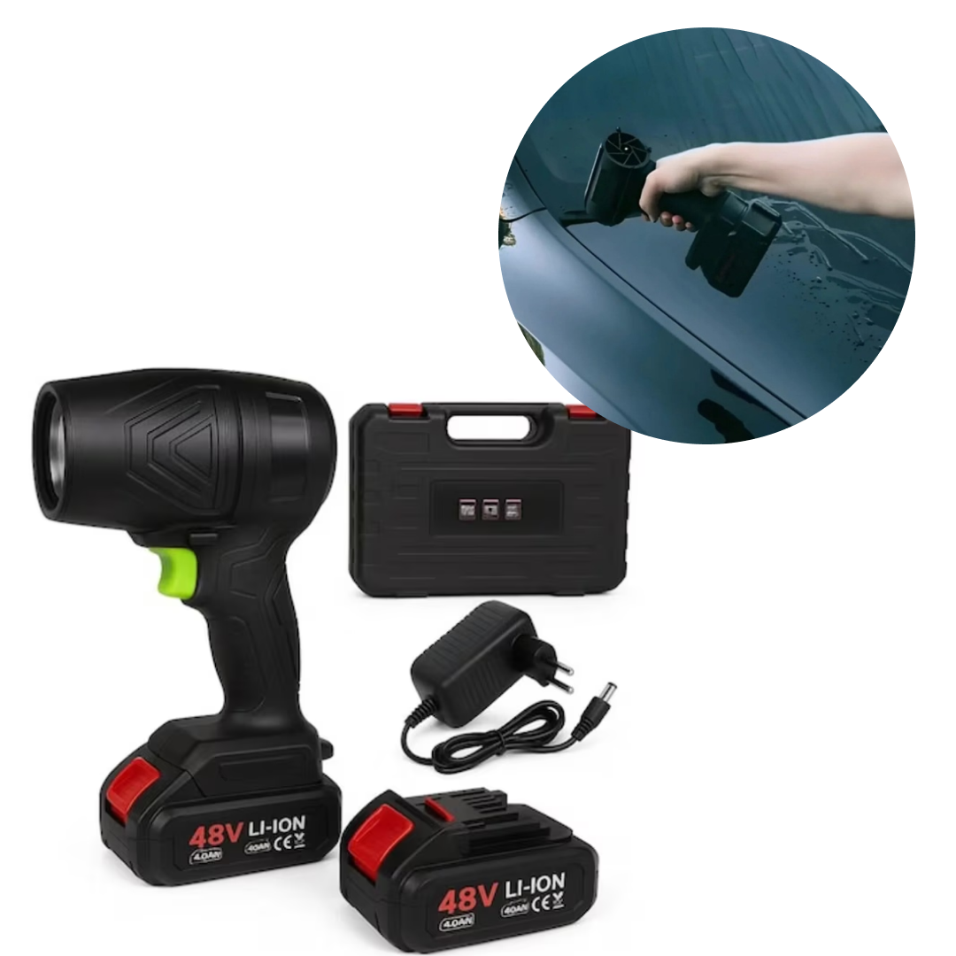 Suflanta Aer Portabila 1000W | 148000 RPM | Acumulator 48V | Set Cu 2 Baterii | Compacta 22x14x8.5 Cm