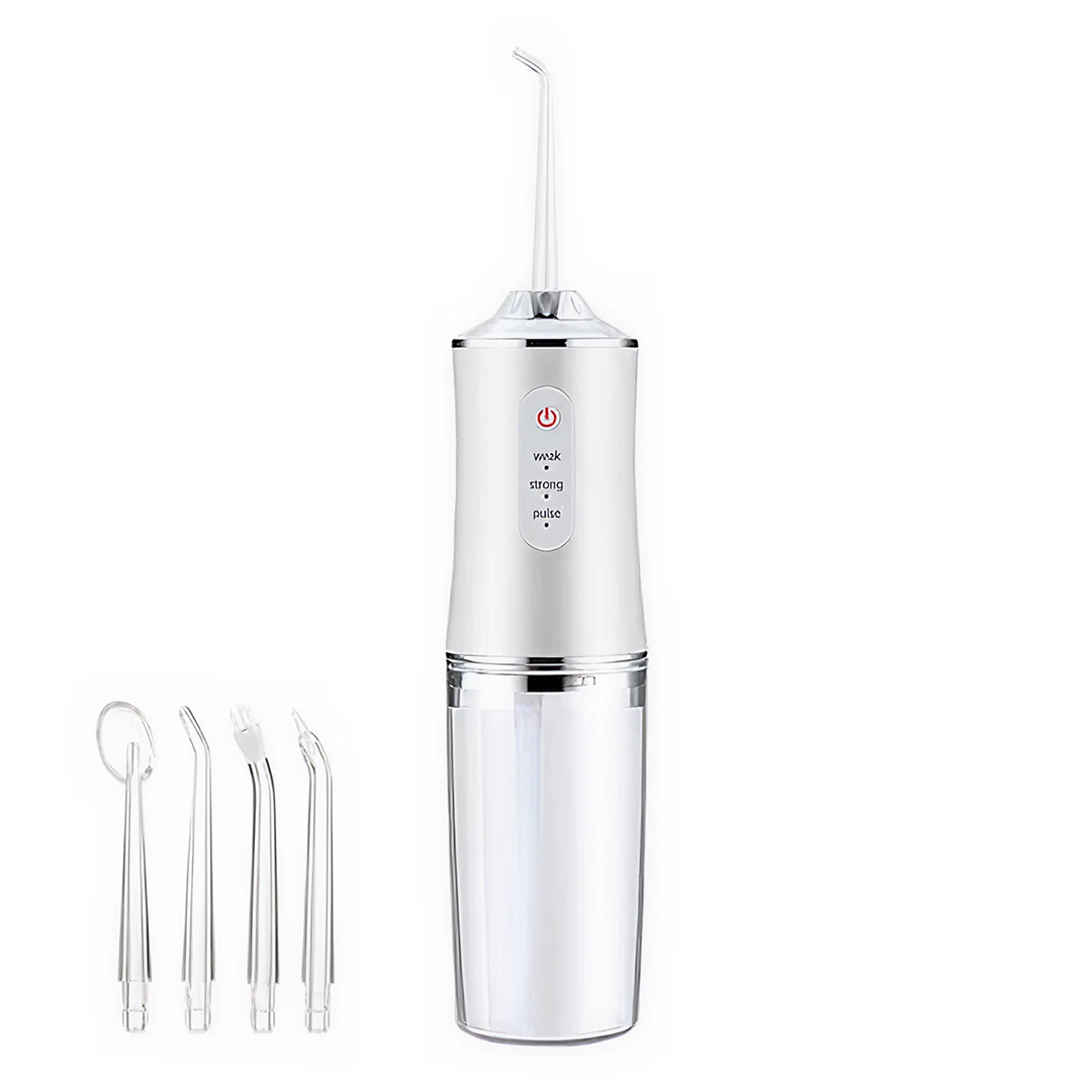  Irigator Oral Portabil Fara Fir | 4 Duze Anti-Tartru 360° | 3 Moduri Curatare | IPX7 | Baterie 1400mAh 30 Zile | Incarcare USB-C 