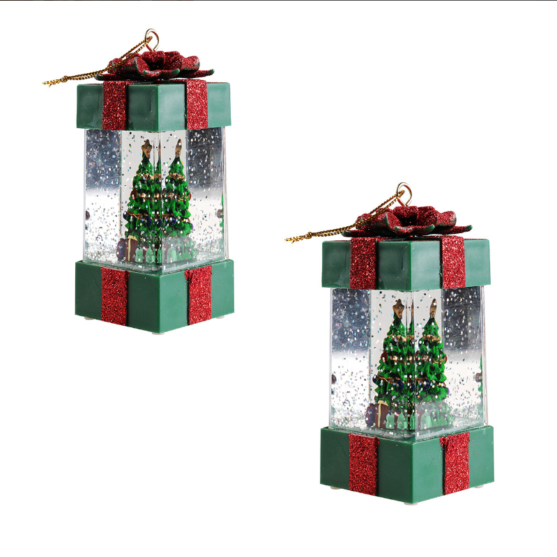 Pachet Promo: Set 2 Lumanari ornamentale tip felinar cu LED, model cadou