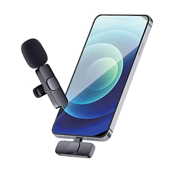 Microfon wireless audio, portabil, fara fir ,compatibil cu IOS/Android 