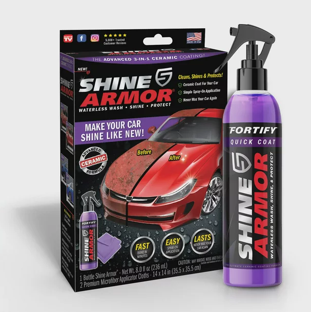 Kit intretinere auto, ceara lichida Shine Armor 236 ml