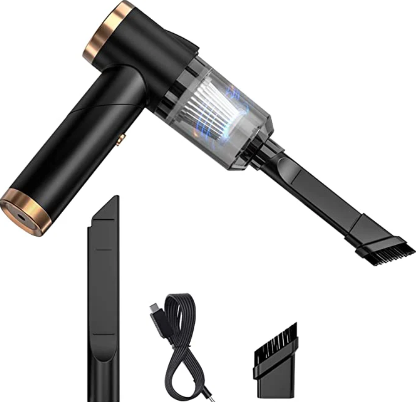 Aspirator de mana pentru masina sau locuinta, 4 in 1