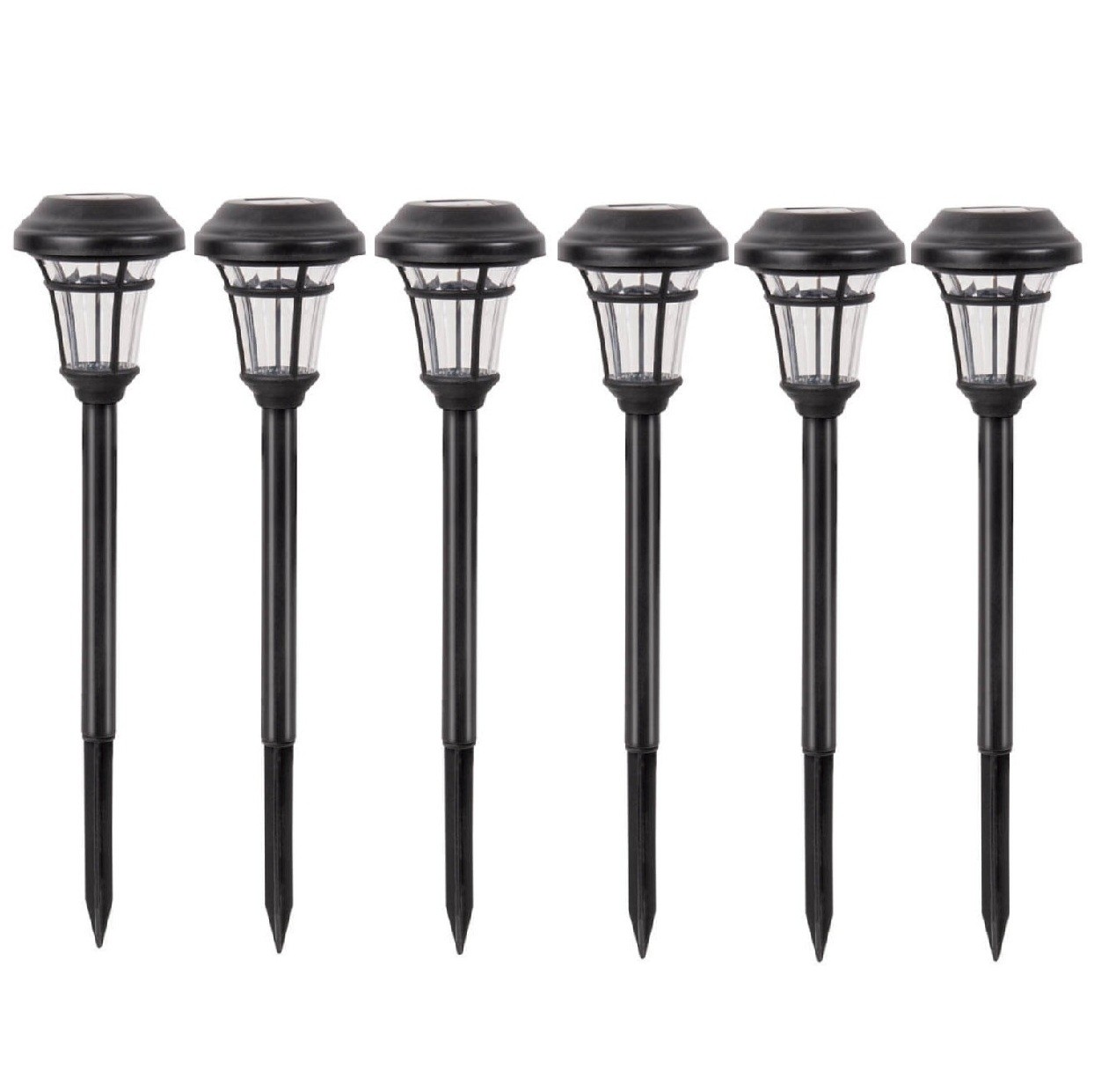 Set 6 lampi solare LED pentru gradina 40x5.5 cm – Lampa solara cu iluminare moderna, design elegant cu tarus