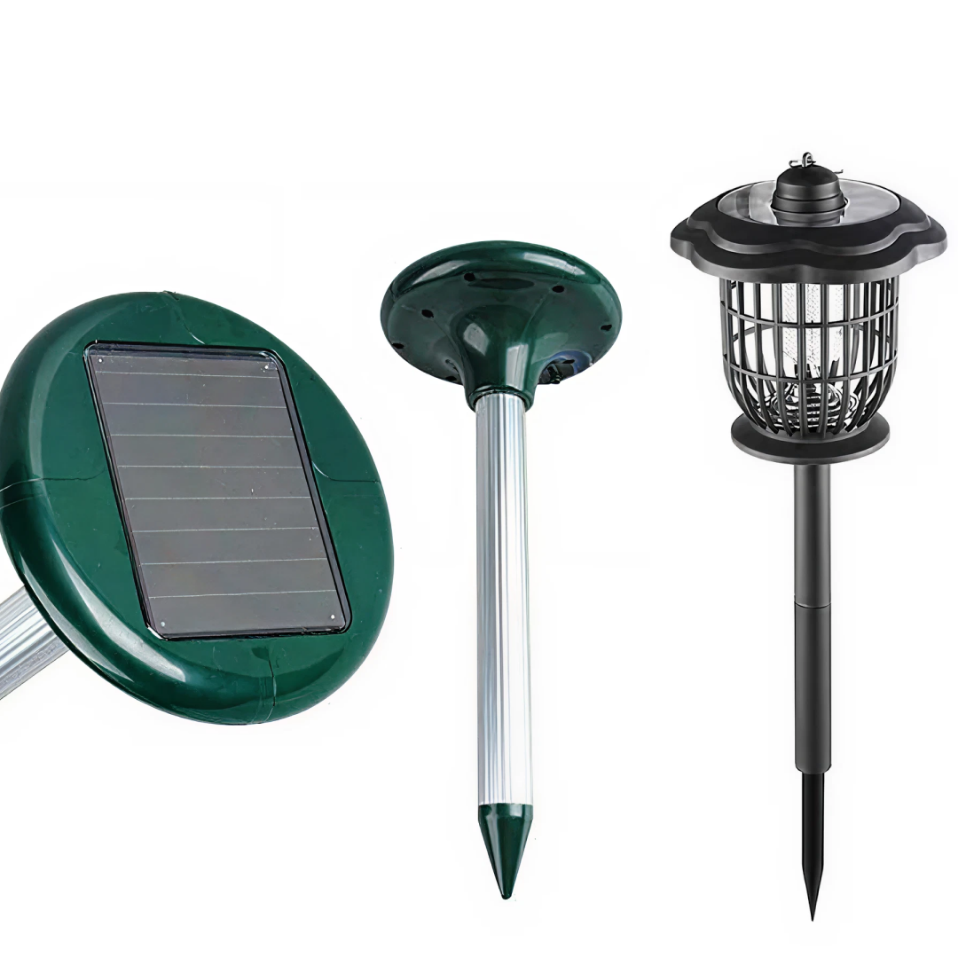 Aparat Anti-Cartite Solar + Lampa Solara LED/UV Anti-Tantari 2in1 | Pachet Impotriva Daunatorilor