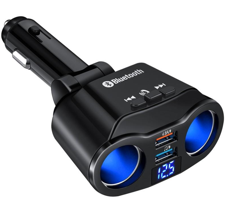 Modulator FM cu bluetooth, Incarcator Auto 2 USB, MP3, Handsfree, 12V-24V