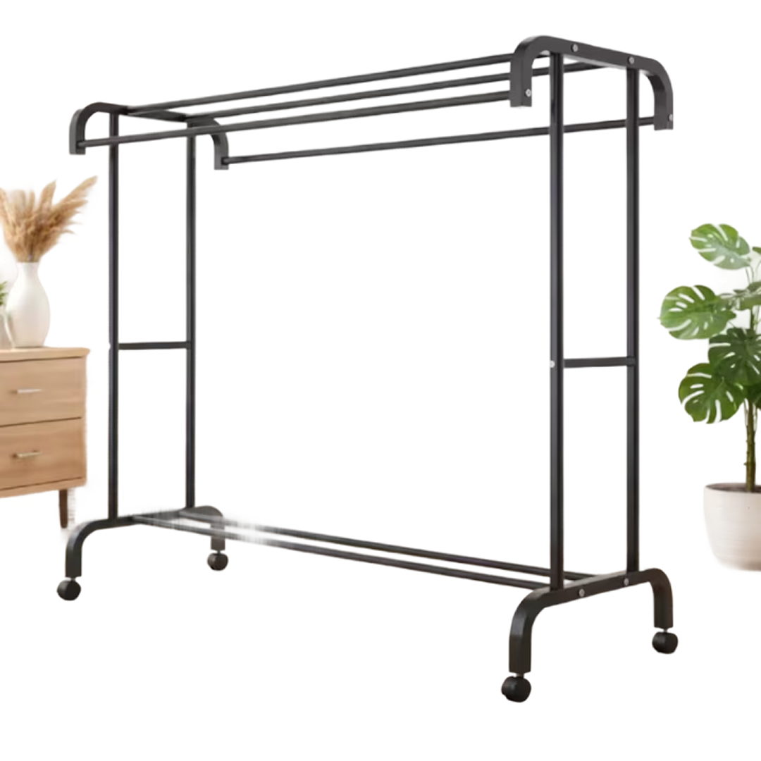 Organizator Suport Haine Metalic Dublu | Raft Pantofi si Depozitare | 150x109x50 cm | 50kg