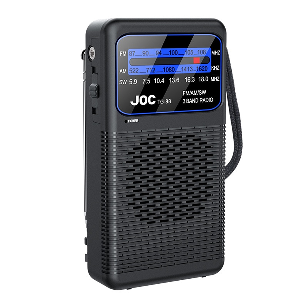 Radio Portabil | AM FM SW | Mufa Casti 3.5mm Lumina LED | Dimensiuni Compacte | Negru