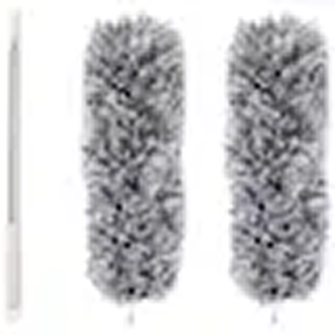 Promo 1+1 Mop Microfibra Telescopic 2.5m | Electrostatic | Cap Flexibil | Lavabil | Pentru Praf Tavane Si Mobilier
