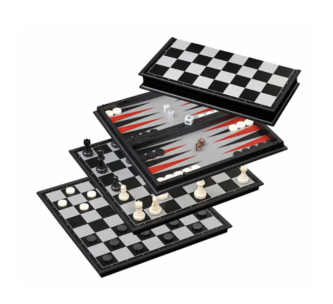 Joc de societate magnetic sah, dame si table