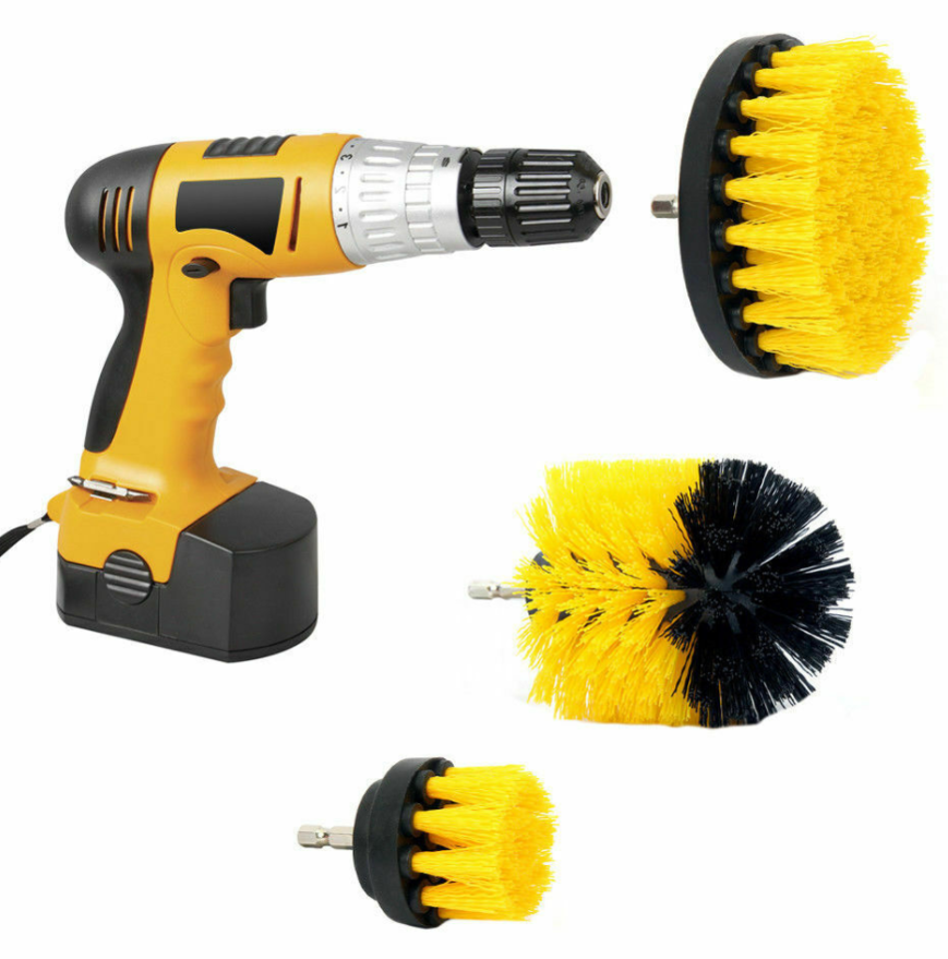 Set 3 perii curatare cu adaptor pentru bormasina/autofiletanta