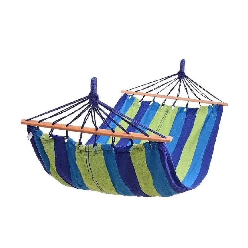 Hamac simplu, o persoana, bara de lemn, 200 x 80cm