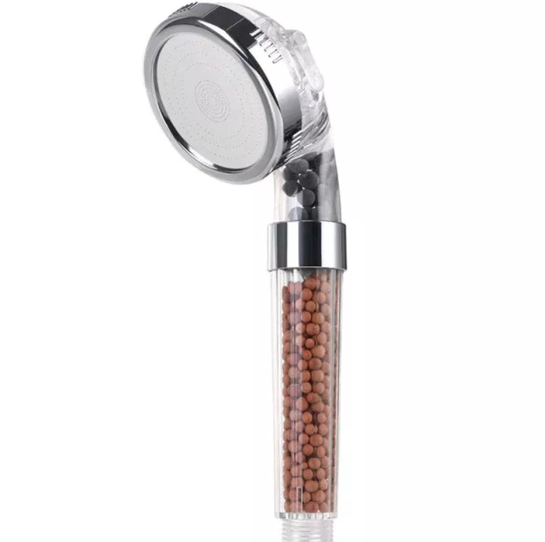 Cap de dus cu granule anti-calcar si functie de economisire a apei