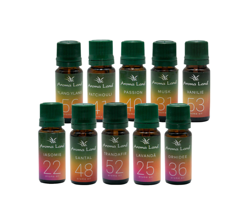 Set de 10 uleiuri aromaterapie, 10 x 10 ml