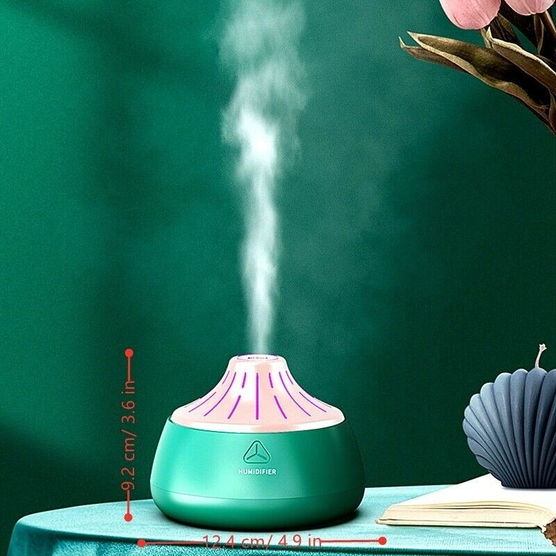 Umidificator cu ultrasunete Verde, 200ml, LED 7 culori teleMAG