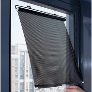 Parasolar perforat retractabil cu ventuze, 68cm x 125cm