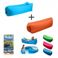 1 + 1 GRATIS - Saltea gonflabila Lazy Bag umflare cu aer