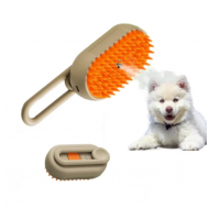 Perie cu Abur pentru Animale de Companie, Indeparteaza Parul, Curatare, Incarcare USB-C, Maner Rotativ 360