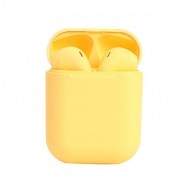 Casti wireless TWS i12, Bluetooth 5.0, Touch, Compatibile Android & iOS, GALBEN teleMAG