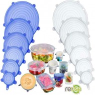 Set 12 capace flexibile din silicon, marimi diferite, transparente teleMAG 