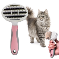 Perie pentru caini si pisici cu buton pentru indepartarea parului