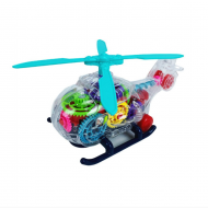 Elicopter de jucarie cu sunete si lumini, carcasa transparenta