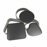 Set de 3 forme pentru prăjituri- formă rotundă, pătrată și inimă