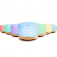 Umidificator ultrasunet cu telecomanda, capacitate 500ml, led 7 culori teleMAG