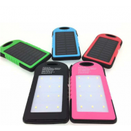 Baterie externa solara, portabila, IPX6, 2 USB, Lanterna LED