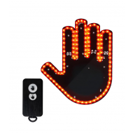 Semn LED Auto cu Telecomanda, Design Mana, 2 Moduri Salut si Deget Mijlociu, Efect Vizual Stralucitor