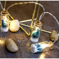 1 + 1 GRATIS - Ghirlanda Luminoasa cu Borcanele cu LED si Braduti, Scoici si Nisip, Lumina Calda 