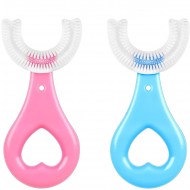 Periuta de dinti circulara U-Shape, pentru copiii de 3-7 ani, Albastra/Roz