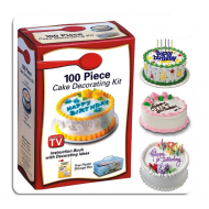 Set 100 piese pentru decorare torturi si prajituri, plastic.