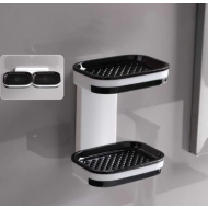 Suport Autoadeziv Dublu De Sapun Cu Montare Pe Verticala Sau Orizontala