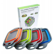 Stercuratoare silicon pliabila patrata, pentru spalat fructe, legume