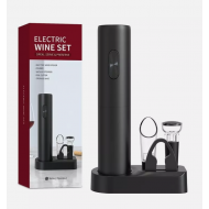 Set Tirbuson Electric, 4 in 1 cu taietor de folie, dop de vid si aerator/varsator de vin, Multifunctional