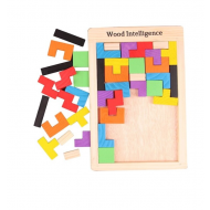 Puzzle din lemn, Russian Block, Multicolor