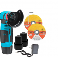 Mini Polizor unghiular cu 2 acumulatori si 2 discuri, Portabil, 24V