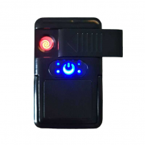 Bricheta Electrica Antivant 2 in 1, Cu Suport Telefon, Senzor de Aprindere, Cablu USB, Negru