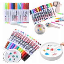 Set 8 markere magice pentru pictura cu apa si lingura de ceramica