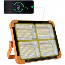 Proiector Led cu Panou Solar incorporat, 3 moduri de lumina si Functie Stroboscop, SMD-COB, IP65/IP66, 6500K, A++, -30C, 50,000h,Lithium