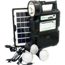 Kit solar portabil CCLAMP CL-810, cu 3 becuri incluse, Radio FM si Bluetooth