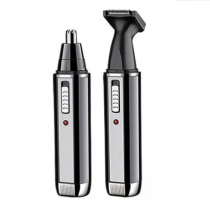 Trimmer portabil ProMozer 2in1 pentru nas,urechi,barba si mustata, negru