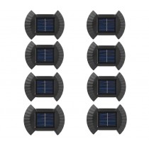 Pachet Promo: 8 lampi solare de perete cu lumina bidirectionala, 4 Led, lumina rece