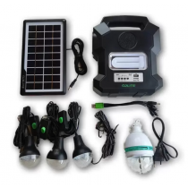 Kit Solar portabil Gdlite GD-1000A, USB, bluetooth, radio FM, MP3, 4 becuri incluse